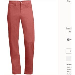 land's end jeans $74 mens 42 x 32 2x 2xl casual nautical red preppy pants chinos